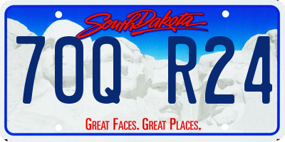 SD license plate 70QR24
