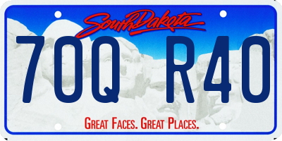 SD license plate 70QR40