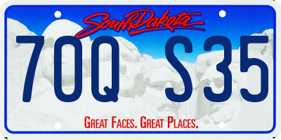 SD license plate 70QS35