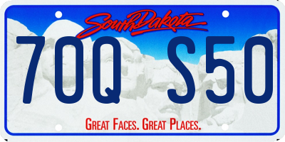 SD license plate 70QS50