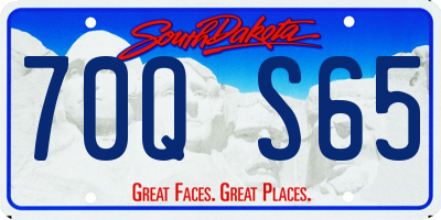 SD license plate 70QS65