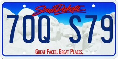 SD license plate 70QS79