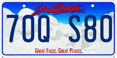 SD license plate 70QS80