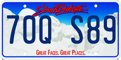 SD license plate 70QS89