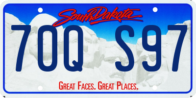 SD license plate 70QS97