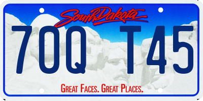 SD license plate 70QT45