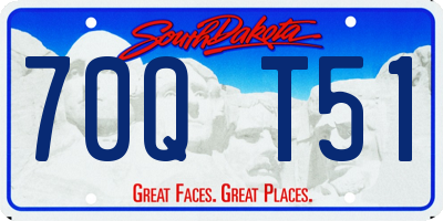 SD license plate 70QT51