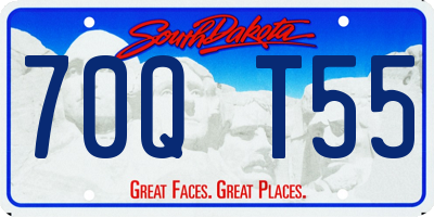 SD license plate 70QT55