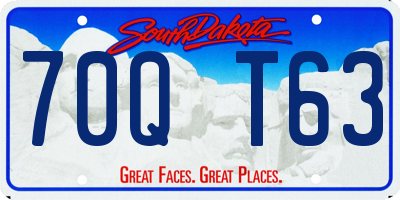 SD license plate 70QT63