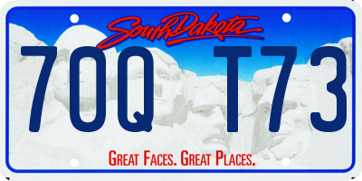 SD license plate 70QT73