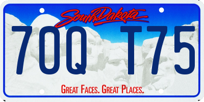 SD license plate 70QT75