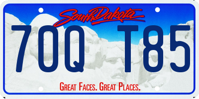 SD license plate 70QT85