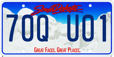 SD license plate 70QU01