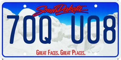 SD license plate 70QU08