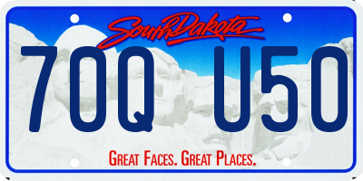 SD license plate 70QU50
