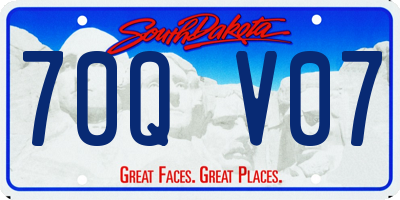 SD license plate 70QV07