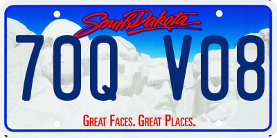 SD license plate 70QV08