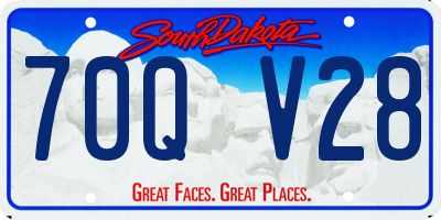 SD license plate 70QV28