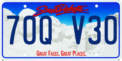 SD license plate 70QV30