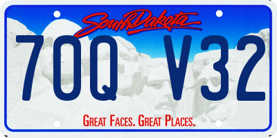 SD license plate 70QV32