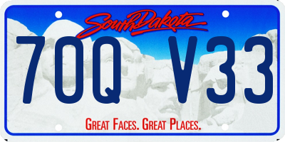 SD license plate 70QV33