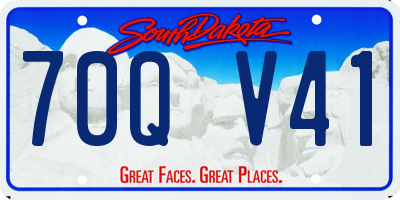 SD license plate 70QV41