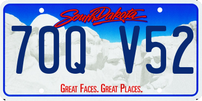 SD license plate 70QV52