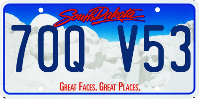 SD license plate 70QV53