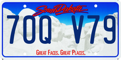 SD license plate 70QV79