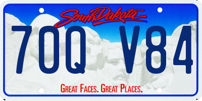 SD license plate 70QV84