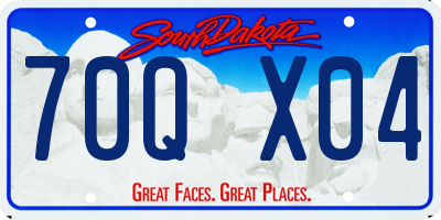 SD license plate 70QX04