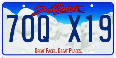 SD license plate 70QX19