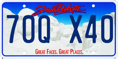 SD license plate 70QX40