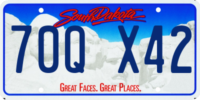 SD license plate 70QX42