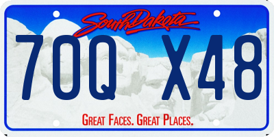 SD license plate 70QX48
