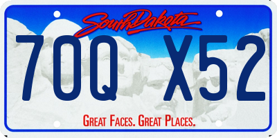 SD license plate 70QX52