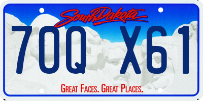 SD license plate 70QX61