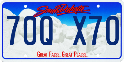SD license plate 70QX70