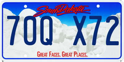 SD license plate 70QX72