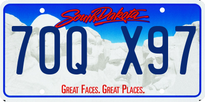 SD license plate 70QX97