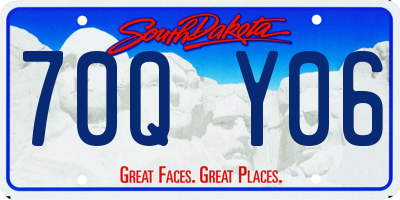 SD license plate 70QY06