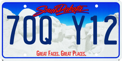 SD license plate 70QY12