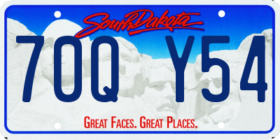 SD license plate 70QY54