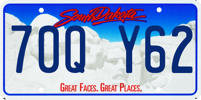 SD license plate 70QY62