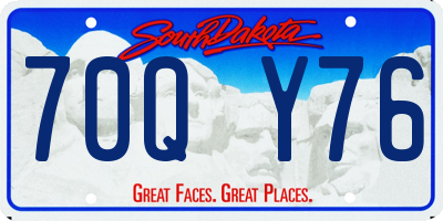 SD license plate 70QY76