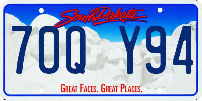 SD license plate 70QY94
