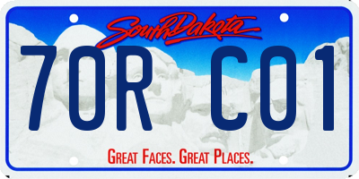 SD license plate 70RC01