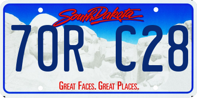 SD license plate 70RC28