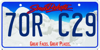 SD license plate 70RC29
