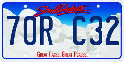 SD license plate 70RC32